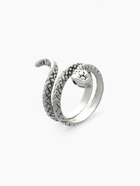 Кольцо «Змея» цвет серебро, безразмерное - Фото 3