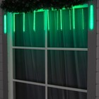 Гирлянда «Сосульки» 2.5 × 0.3 м, IP65, прозрачная нить, 192 LED, свечение зелёное с эффектом стекания, 12 В - фото 2924736