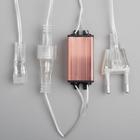Гирлянда «Сосульки» 2.5 × 0.3 м, IP65, прозрачная нить, 192 LED, свечение красное с эффектом стекания, 12 В - Фото 6