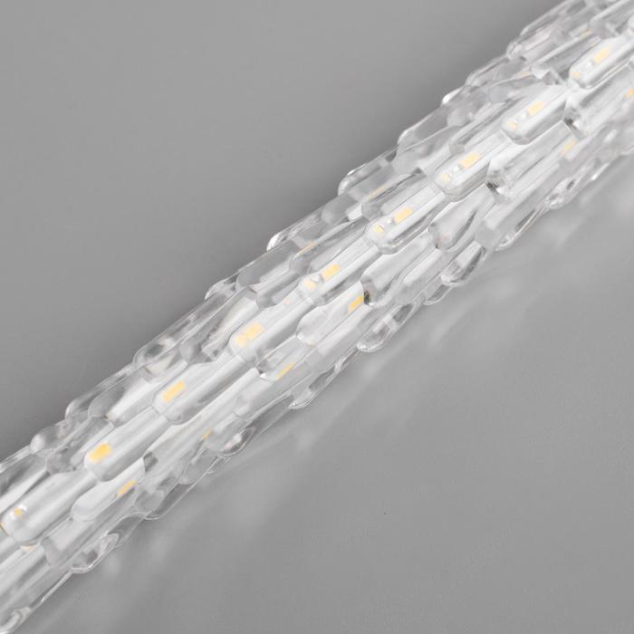 Гирлянда «Сосульки рифленые» 2.5 × 0.3 м, IP65, прозрачная нить, 192 LED, свечение белое с эффектом стекания, 12 В - фото 1898379323