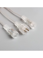 Гирлянда «Сосульки рифленые» 2.5×0.3 м, IP65, прозрачная нить, 192 LED, свечение белое с эффектом стекания, 12 В 5248341 - фото 319926085