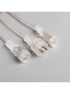 Гирлянда «Сосульки рифленые» 2.5×0.42 м, IP65, прозрачная нить, 288 LED, свечение мульти с эффектом стекания, 12 В 5248348 - фото 319926088