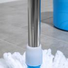 УЦЕНКА Набор для уборки: швабра, ведро с металлической центрифугой 14 л, запасная насадка из микрофибры, колёсики, цвет МИКС - Фото 5