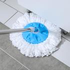 УЦЕНКА Набор для уборки: швабра, ведро с металлической центрифугой 14 л, запасная насадка из микрофибры, колёсики, цвет МИКС - Фото 9