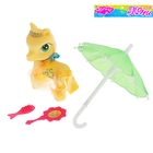 Пони "Милашка" с зонтиком, с аксессуарами, цвета МИКС - Фото 3