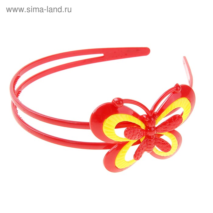 ободок для волос "Игривость" бабочка микс - Фото 1