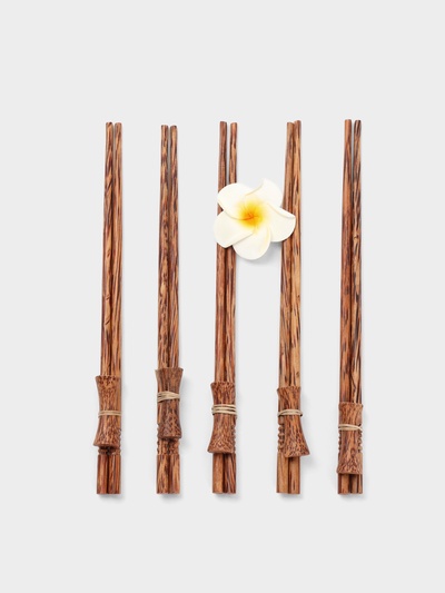 Палочки китайские «Трапеза», 5 пар, 23×7.5×1.5 см, кокос