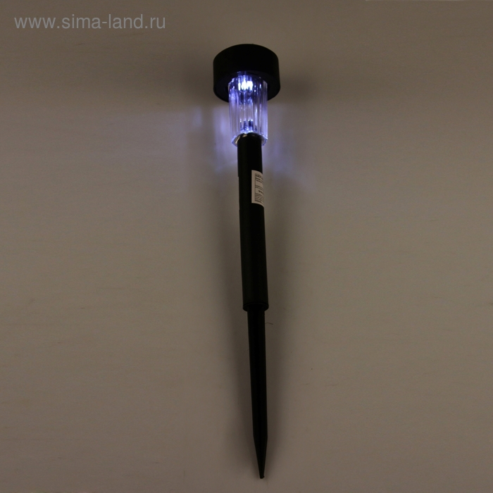 Фонарь газонный на солнечной батарее "Цилиндр" 29 см, d-5,5 см, LED, металл - Фото 1