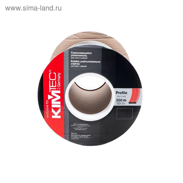 Уплотнитель KimTec Sd=31C/4-850, 8×2 мм, бухта 200 м, 04-14-72, белый - Фото 1