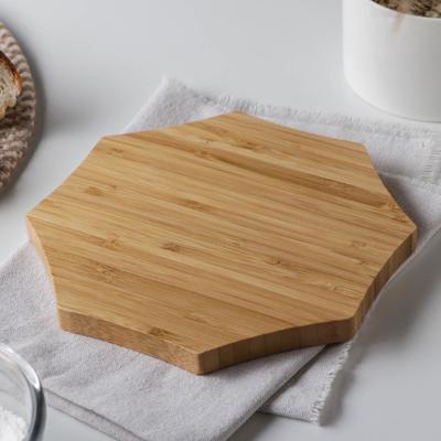 Блюдо для подачи Доляна Striata, 19×19×1.5 см, бамбук, бежевое