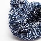 Шапка мужская MINAKU с помпоном, размер 56, цвет синий - Фото 3