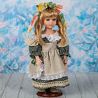кукла коллекционная керамика Снежана с бантом 30 см - Фото 1