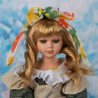 кукла коллекционная керамика Снежана с бантом 30 см - Фото 5