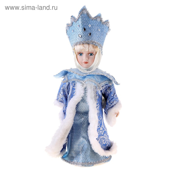 кукла керамика Снегурочка царевна в голубом 40 см - Фото 1