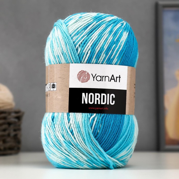 Пряжа "Nordic" 20% шерсть, 80% акрил 510м/150гр (663) - Фото 1