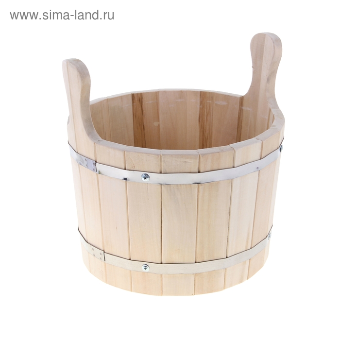Шайка сборная двуручная(липа) 10л . - Фото 1