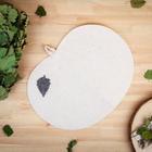 Коврик - сидушка для бани и сауны «Классический», 46×26 см, 70% полиэфир, 30% шерсть, с вышивкой, белый - Фото 1