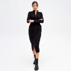 Платье женское на молнии MIST р. 48, чёрный - фото 9141424