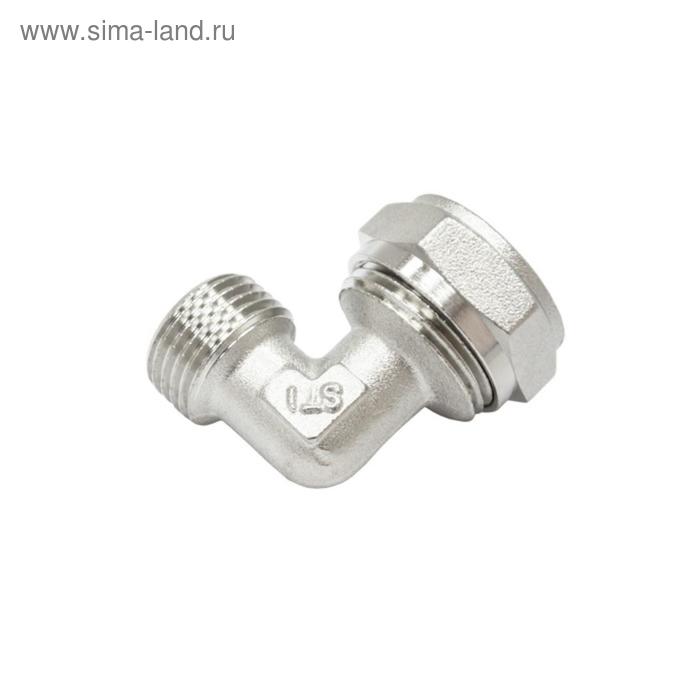 Угольник STI, обжимной, 16x1/2", наружный - Фото 1