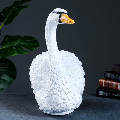 Копилка для денег «Лебедь средний белый», гипс, 44×21×38 см