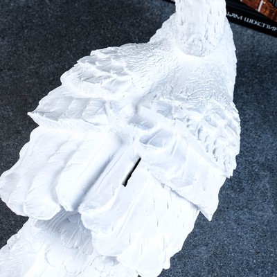 Копилка для денег «Лебедь средний белый», гипс, 44×21×38 см