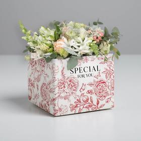 Складная коробка «Цветы», 10 × 12 × 12 см