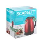 Чайник электрический Scarlett SC-EK21S76, металл, 2 л, 1800 Вт, красный - фото 8061671