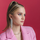 Серьги висячие со стразами «Лёд» полукруг, белые в серебре - Фото 2