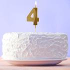 Свеча для торта, цифра «4», 11,5 х 2,3 см - Фото 7