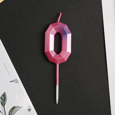Свеча для торта, цифра «0», 8.5×3 см