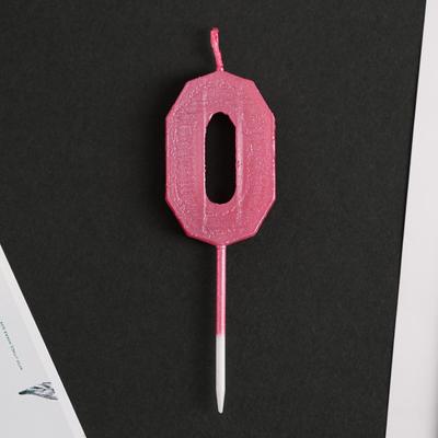 Свеча для торта, цифра «0», 8.5×3 см