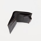 Портмоне мужское на кнопке, отдел для автодокументов, коричневое - Фото 4