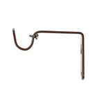 Кронштейн для карниза D20 однорядный 8 см, цвет коричневый металлик - фото 805289427