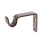 Кронштейн для карниза D20 однорядный 8 см, цвет коричневый металлик - фото 805289428