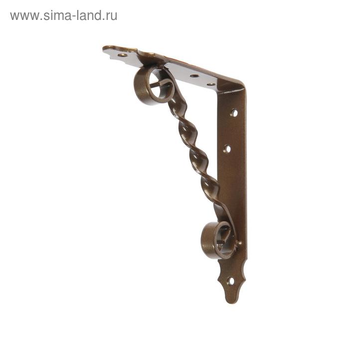 Кронштейн фигурный 150×125 мод.2, коричневый металлик - Фото 1