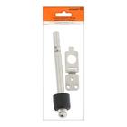 Ограничитель дверной с фиксатором 150 мм, крепление в бетон, цвет хром - фото 21180716