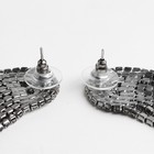 Серьги висячие со стразами «Рассвет» цветочный, цвет изумрудно-белый в золоте, 12,5см - Фото 2