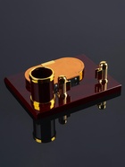 Набор настольный, органайзер 3 в 1 с визитницей, красное дерево - Фото 3