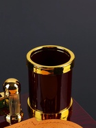 Набор настольный, органайзер 3 в 1 с визитницей, красное дерево - Фото 4