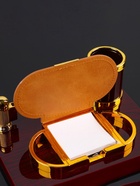 Набор настольный, органайзер 3 в 1 с визитницей, красное дерево - Фото 5