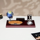 Набор настольный 5 в 1 с визитницей, красное дерево - Фото 2