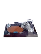 Набор настольный 5 в 1 с визитницей, красное дерево - Фото 17