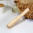 Толкушка деревянная Доляна «Картофелемялка», 24.5×4.5 см, диаметр рабочей части 3.5 см, бук - Фото 2