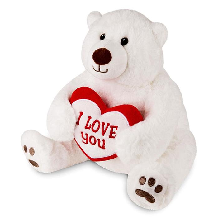 Мягкая игрушка «Медведь белый с сердцем», 23 см - фото 1907176494