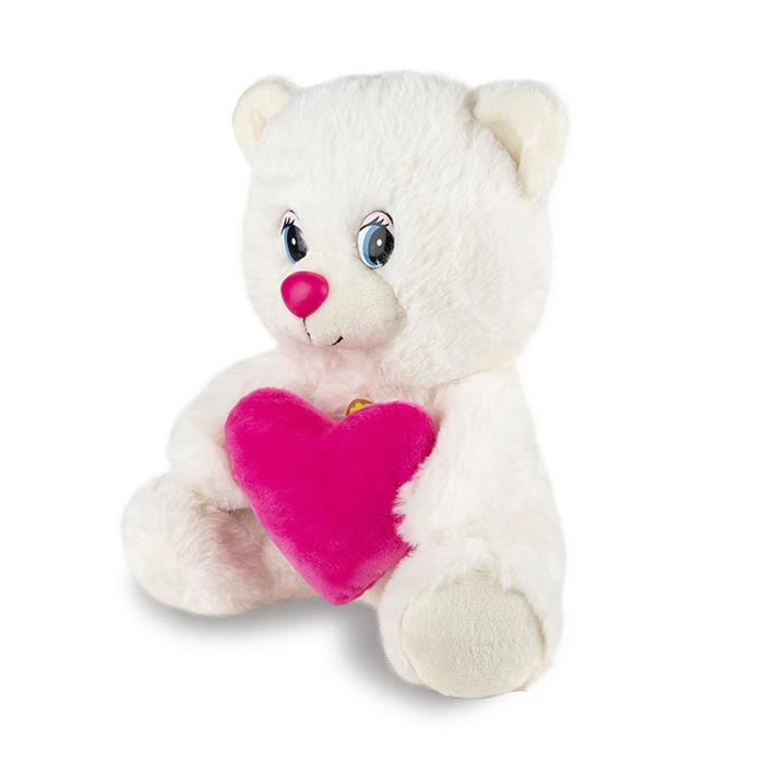 Мягкая игрушка «Мишка с сердцем» озвученный, 21 см