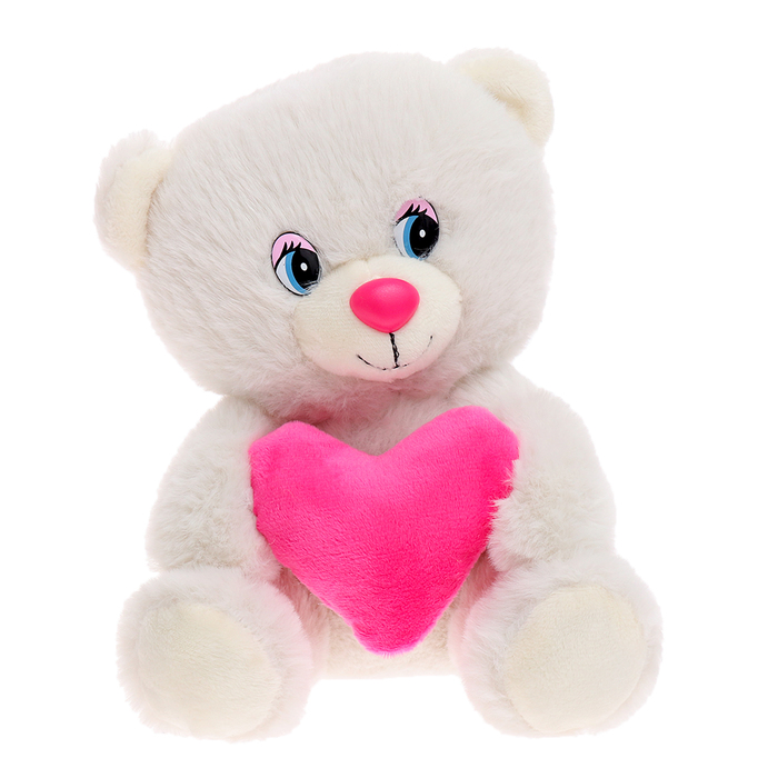 Мягкая игрушка «Мишка с сердцем» озвученный, 21 см - Фото 1