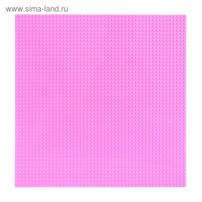 Пластина основание для конструктора 40 х 40, цвет розовый - Фото 1