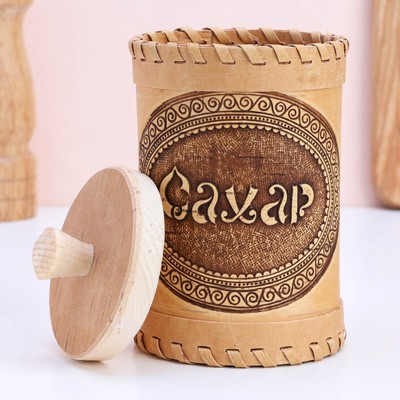 Туес «Сахар», 8×8×14 см