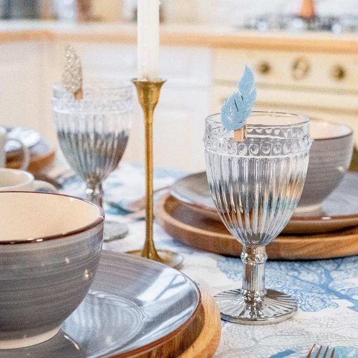 Набор декоративных прищепок «Перышко», 4 шт., фетр/дерево - Фото 1