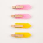 Набор декоративных прищепок Bloom, 4 шт., фетр/дерево - Фото 5